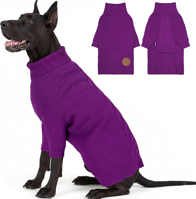 cyeollo 4XL Dog Sweater, Pullover Turtleneck by CYEOLLO