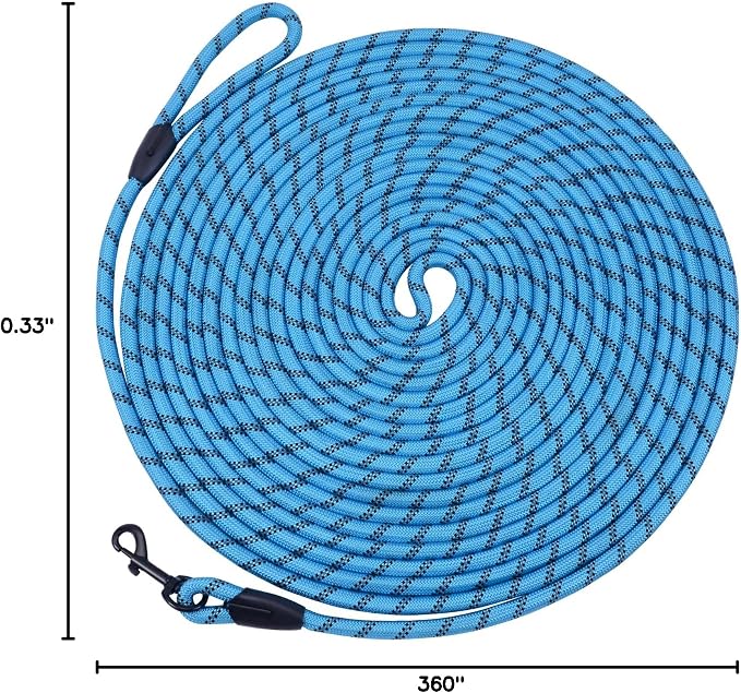 Long Dog Leash for Training 30Ft-Reflective Nylon Rope - Image 7