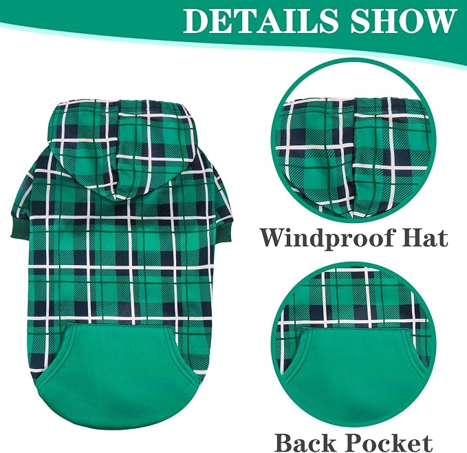EXPAWLORER Plaid Dog Hoodie - Image 3