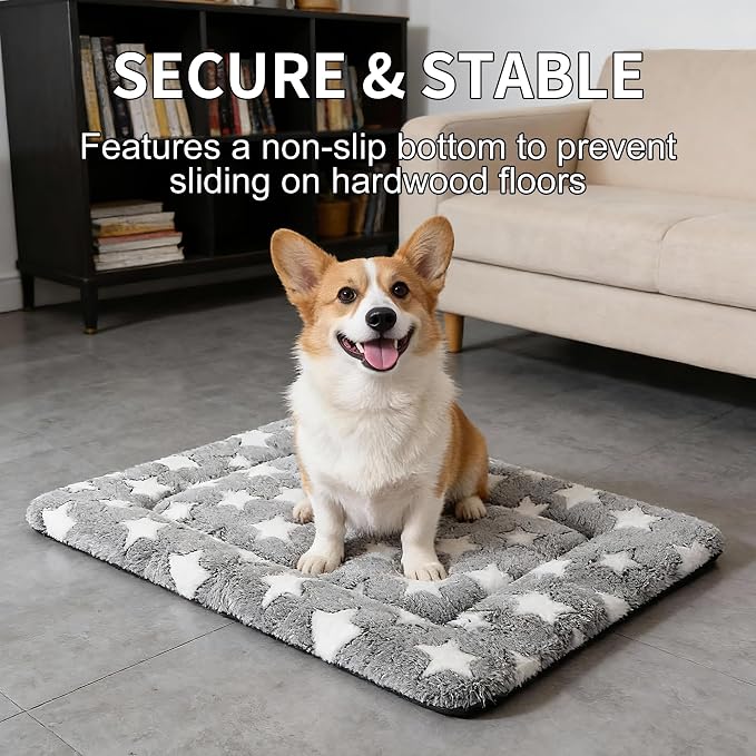 Dog Crate Mat, 4 Piece Reversible Pet Bed, Machine Washable, Small Dogs & Cats - Image 4