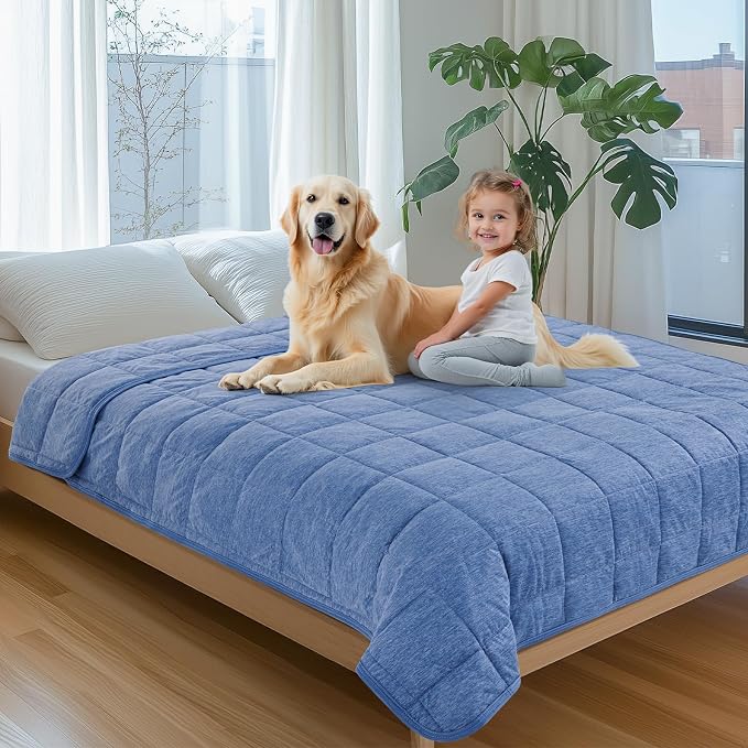 Cooling Blanket for Dogs, 0.4 Q-MAX Pets Cooling Comforter Throw for Bed Cover by PICKFORLIFE