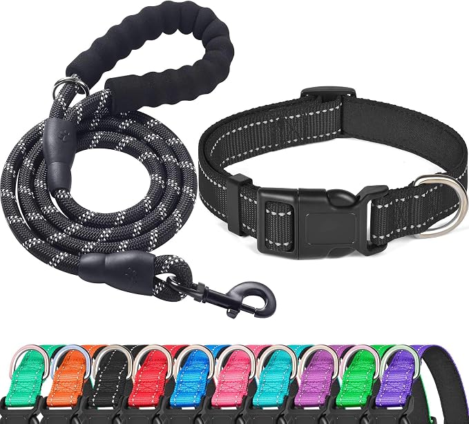 Reflective Dog Collar Padded by ladoogo