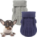 2 Pack Dog Sweaters for Small Dogs, Chihuahua Yorkie Sweater, Dog Clothes for by Kallfirscutie
