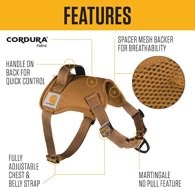 Carhartt Nylon Duck No Pull Dog Harness, Fully Adjustable Dog Harness - Image 2