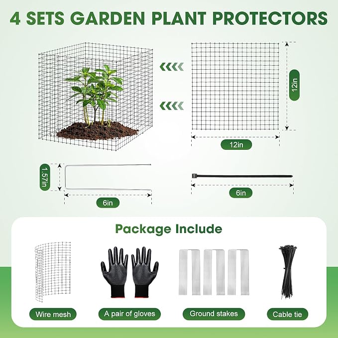 60Pcs Plant Protectors from Animals, Outdoor Plant Cages to Keep Animals Out Out - Image 2