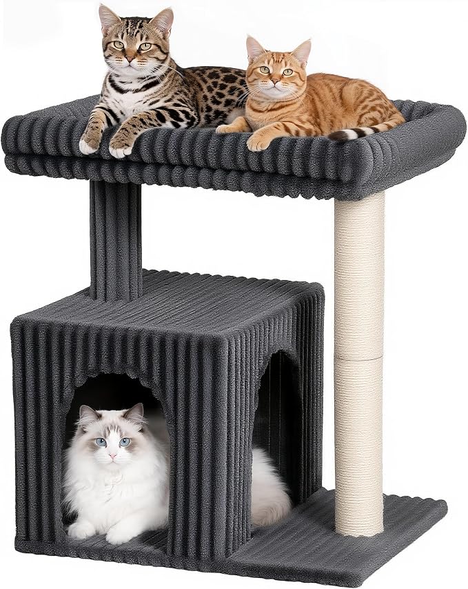 Cat Tree for Large Cat, 20.9 * 15.7in Large Perch Bed for Adult Cats, 22.8in by KinoTail