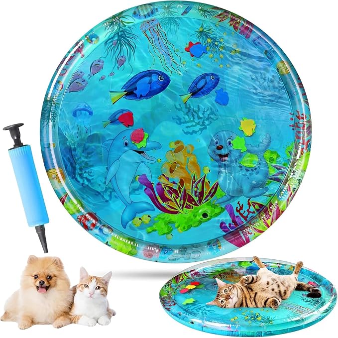 Aqua Cats Water Mat with Fish, Cat Dog Water Mat, Thickened Durable Non-Slip by Unknown