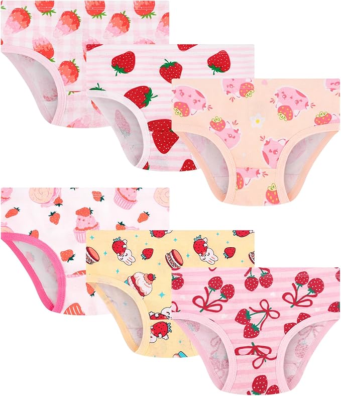 Girls and Toddlers 100% Cotton Underwear Tagless Soft Panties Size 2-3T by JAHSIYI