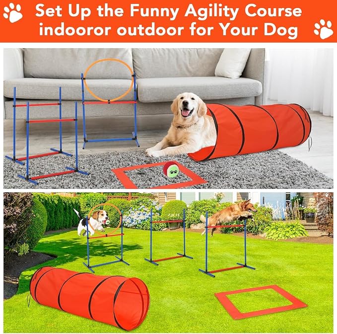 Dog Agile Course Backyard Set, Complete Dog Obstacle Kit - Image 3