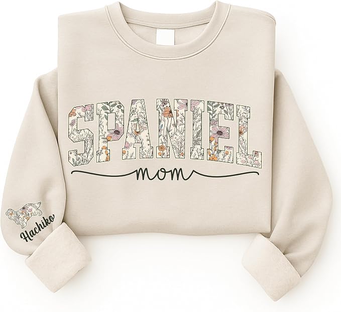 Personalized Dog Mom Sweatshirt, Dog Lover Crewneck, Gift Idea - Image 3