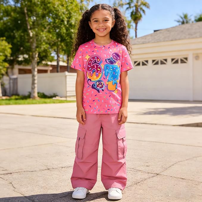 Funnycokid Girls Shirts Cat T Shirt Size 5-12 Clothes - Image 3