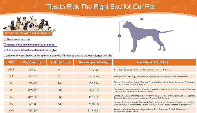 POCBLUE Dog Beds Large Sized Dog, Washable Plush Pet Bed - Image 6