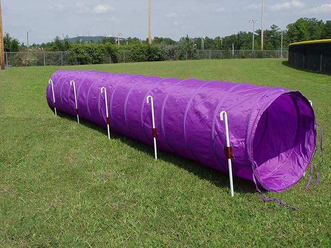 14' Dog Agility Tunnel with Stakes by Unknown
