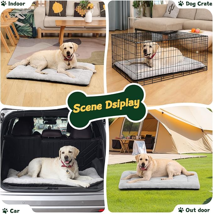 Dog Crate Pad 30 Inch, Washable Plush Crate Mat - Image 7