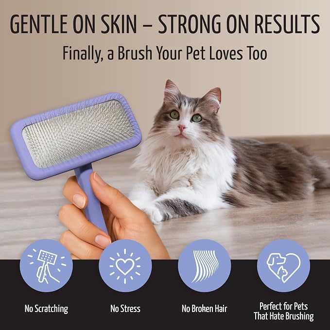 Tauro Pro Line Slicker Brush for Dogs & Cats, Deshedding, Dematting & - Image 5