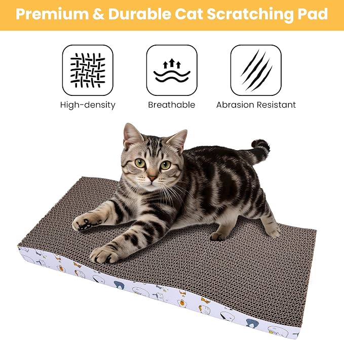 Cat Scratching Board, Large Wide Corrugate Cat Scratcher - Image 3