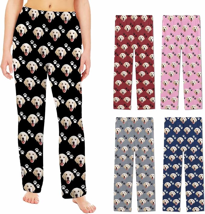 Custom Pajama Pants Women Personalized Face Pajamas Bottom Couple Pajama Pants by MYESCUSTOM