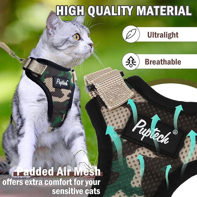 PUPTECK Cat Harness and Leash Set Escape Proof - Image 2