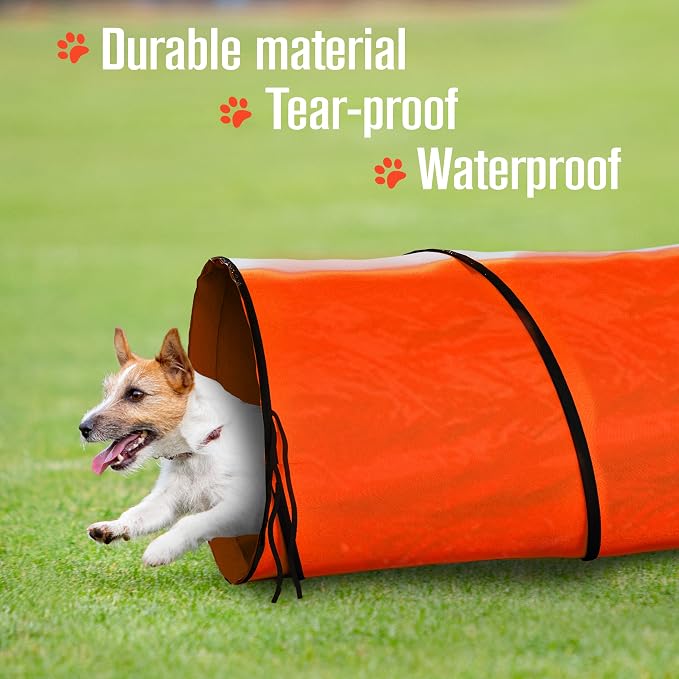 Houseables Dog Agility Tunnel, Dog Tunnel, Agility Equipment, Puppy Obstacle - Image 2