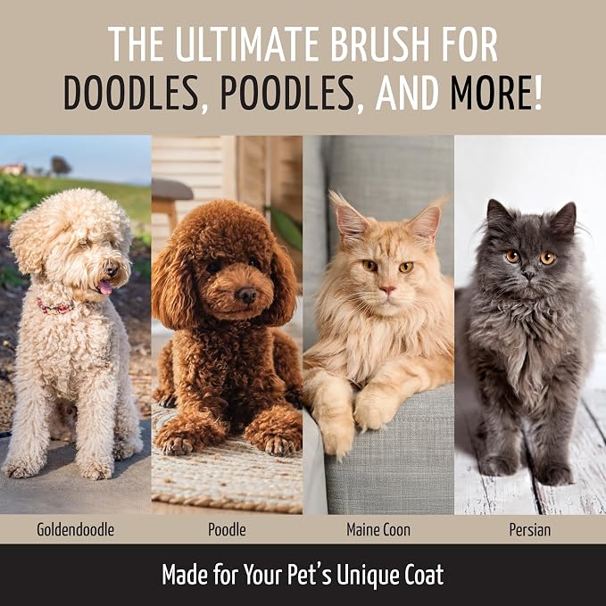Tauro Pro Line Slicker Brush for Dogs & Cats, Deshedding, Dematting & - Image 6