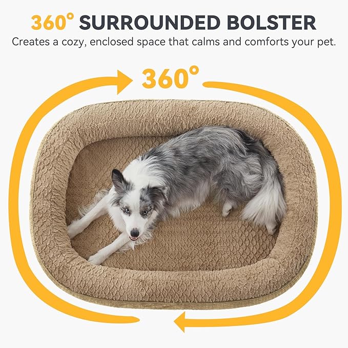 JOEJOY Orthopedic Dog Beds Large Sized Dog, XL Egg-Crate Memory Foam Pet Couch - Image 3
