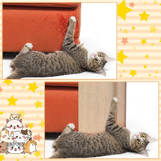 Newwiee 2 Pcs Cat Scratch Furniture Protector Mat Sofa Couch Protector - Image 6