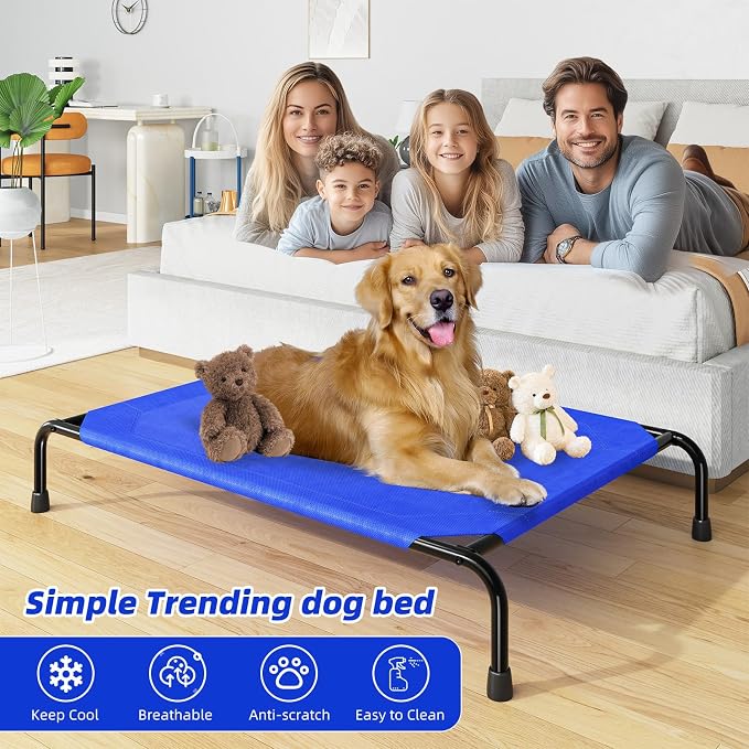 Simple Trending Raised Dog Bed for Large Dogs, Waterproof XL Dog Cot, Outdoor - Image 2