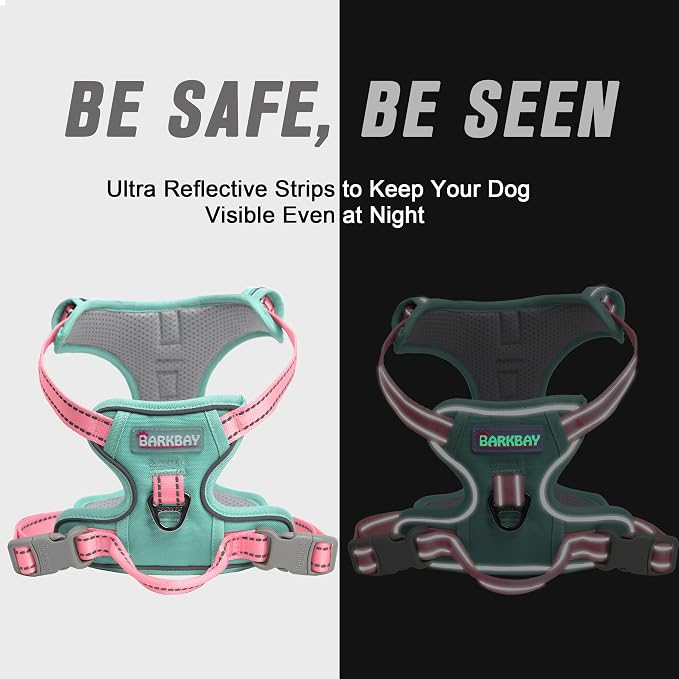 BARKBAY No Pull Dog Harness Front Clip Heavy Duty Reflective Easy Control Handle - Image 5