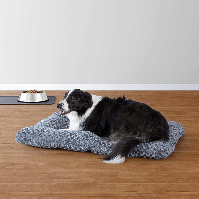 Amazon Basics Washable Cat and Dog Bed, Cozy Crate Pad - Image 6