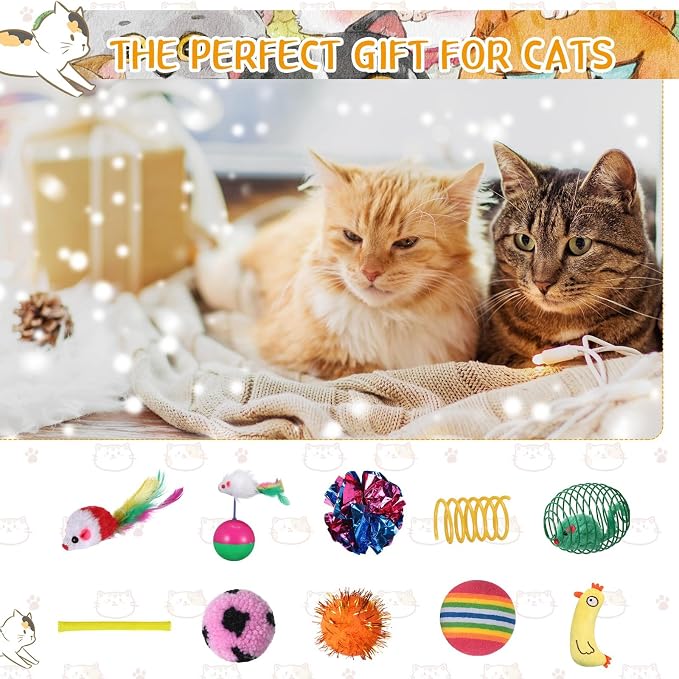 Shappy 150 Pcs Cat Toys for Indoor Cats Bulk, Kitten Toys Pack, Variety - Image 6