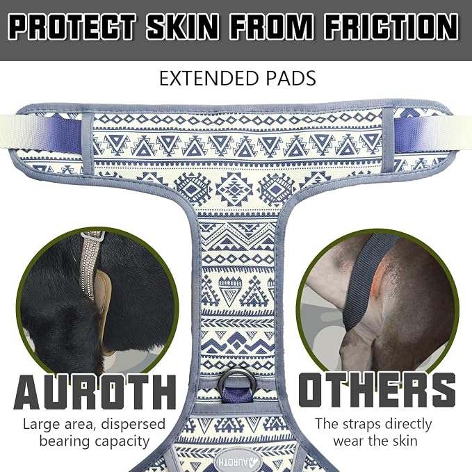 AUROTH Tactical Dog Harness for Large Dogs No Pull Adjustable Pet Harness - Image 4