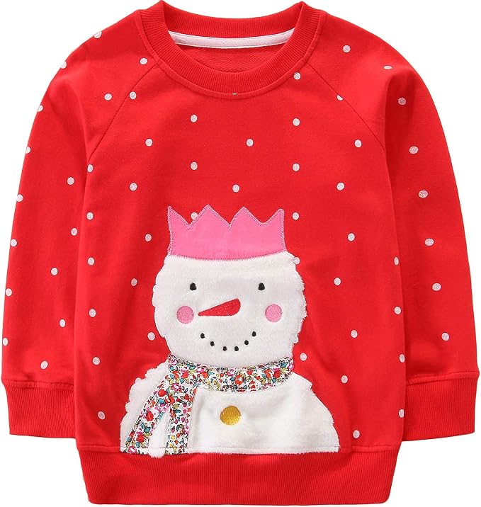 Bumeex Toddler Girl Sweatshirt Clothes Outfit, Cotton Crewneck Christmas by Bumeex