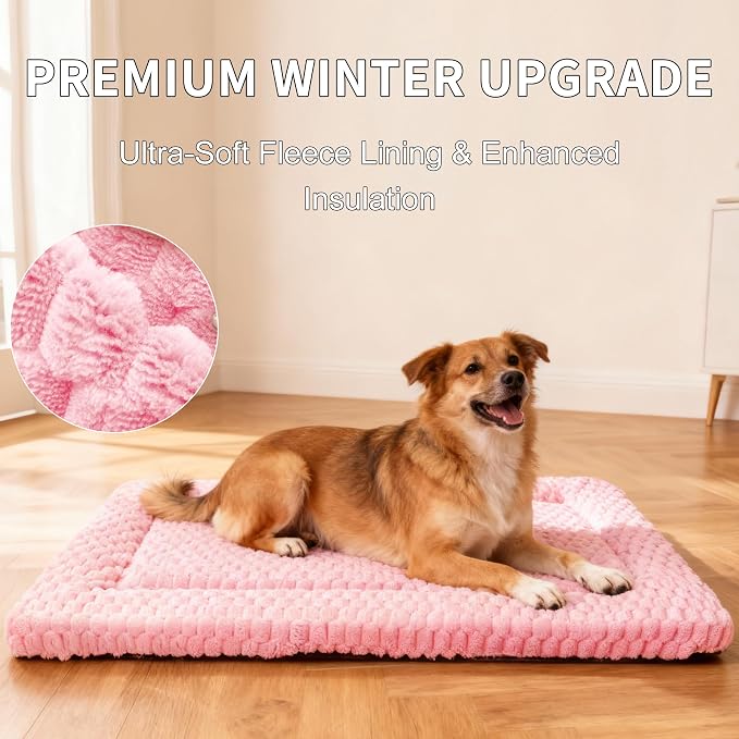 Dog Bed Mat, Reversible & Ultra Soft Kennel Pad-Machine Washable Pet Bed - Image 5