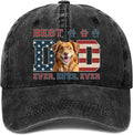 Personalized Vintage Washed Denim Dad Hat, Custom Baseball Cap by Lallamotion