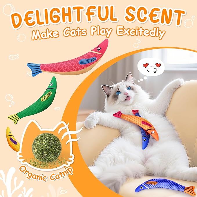 Cat Toys for Indoor Cats, 6 Pack Interactive Catnip Toys for Bored, Kitten - Image 4