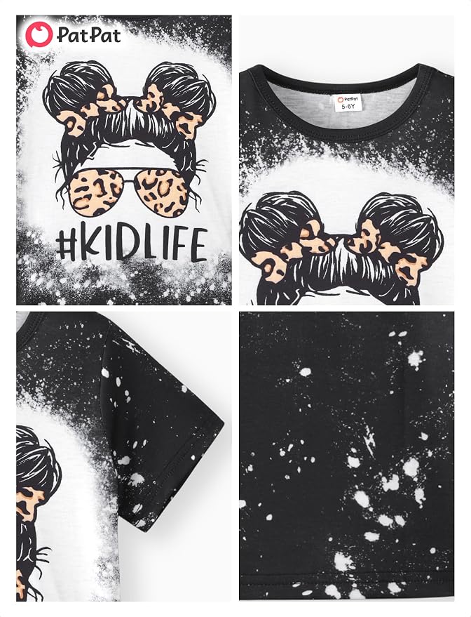 PATPAT Girls Crewneck Short Sleeve Graphic Tees Animal Print Shirts Cute Summer - Image 6