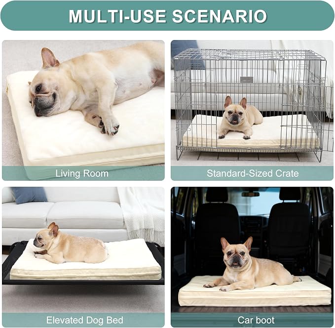 Vonabem Waterproof Small Dog Beds, Washable Crate Pad 24 inch, Orthopedic Foam - Image 4