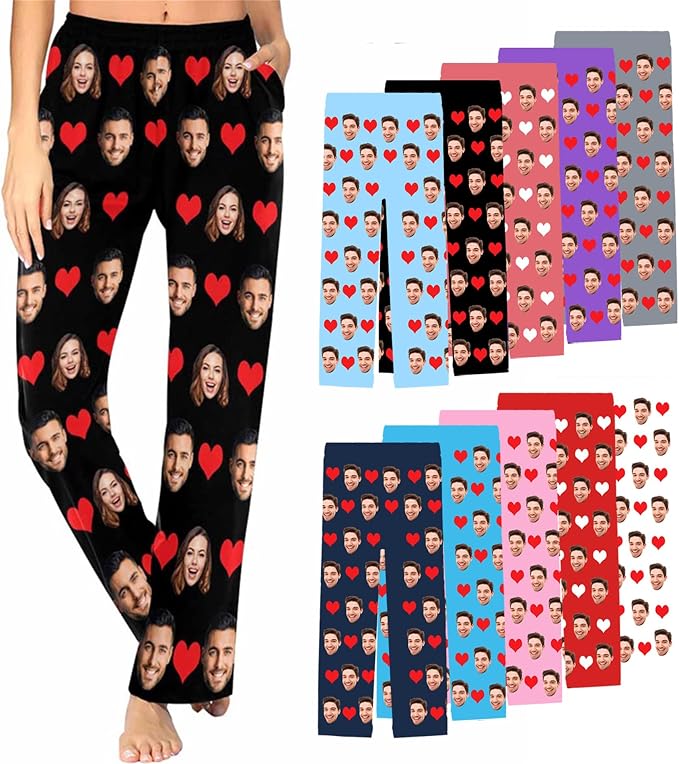 Customized Face Pajama Custom Pajama Pants by Unknown
