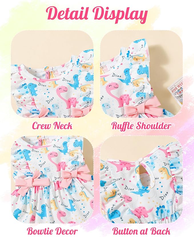 Mioglrie Baby Girl Dress Summer Girl Clothes Infant Outfits Newborn Ruffle - Image 5