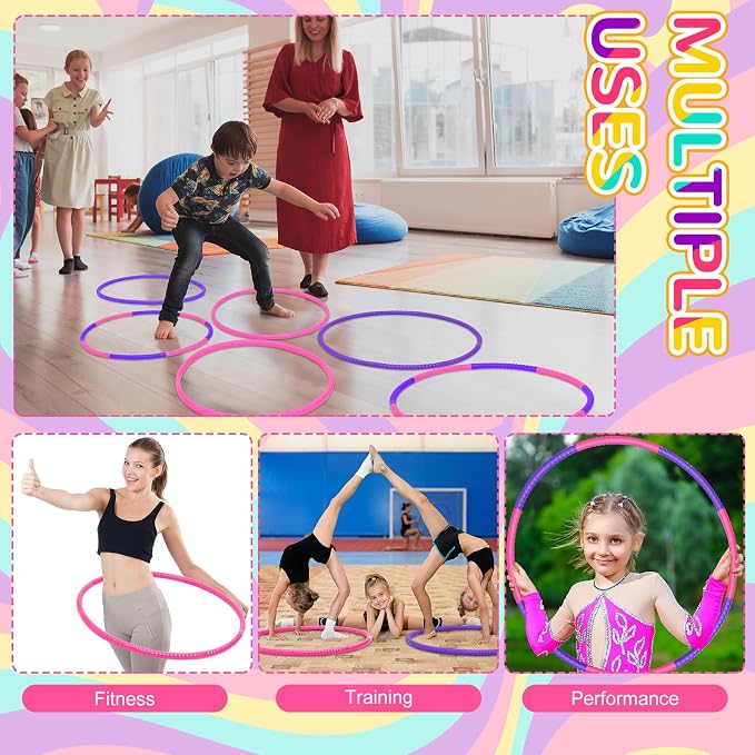 6 Pcs Exercise Hoop Detachable Fitness Rings Adjustable Plastic Toy Fitness - Image 5