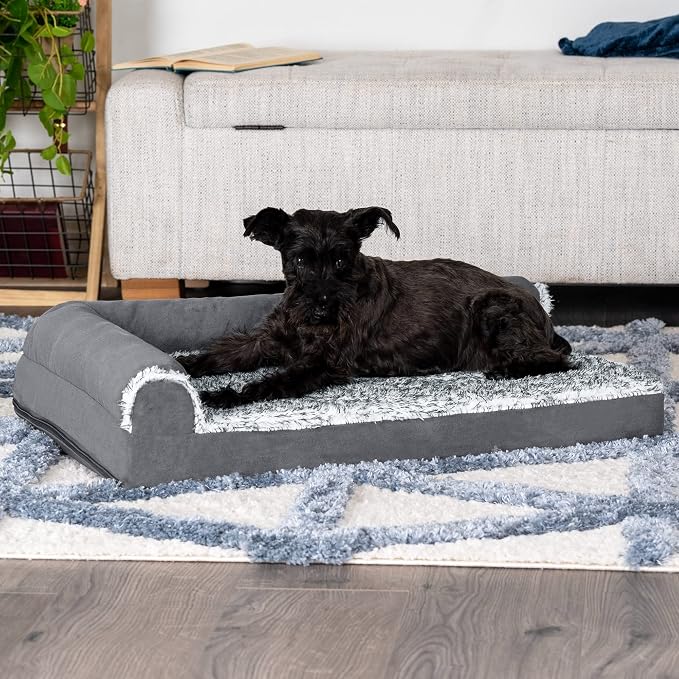 Furhaven Cooling Gel Dog Bed for Medium/Small Dogs w/ Removable Bolsters & - Image 3