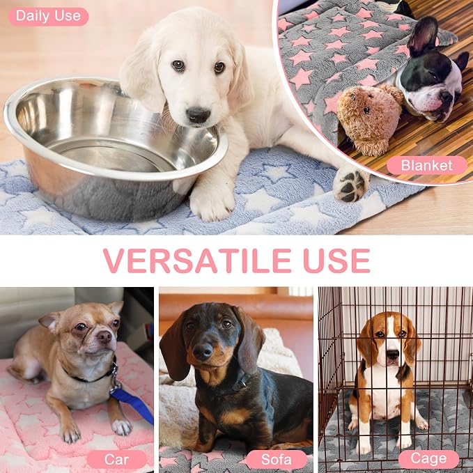 VitalCozy 4 Pcs Dog Crate Pads, Ultra Soft Warm Washable Anti-Slip Kennel Bed - Image 4