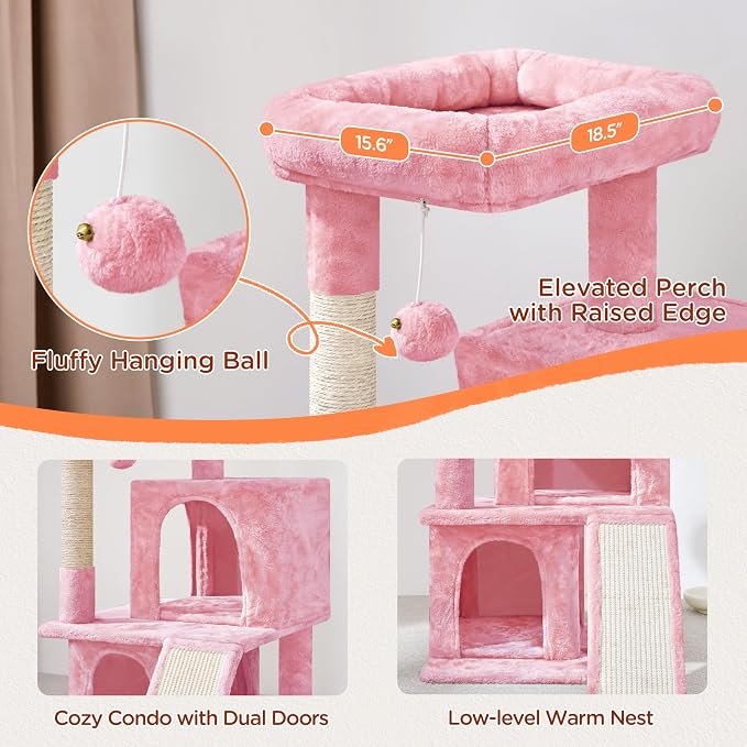 Yaheetech Cat Tree Cat Tower Play House Climber Stand Furniture - Image 9