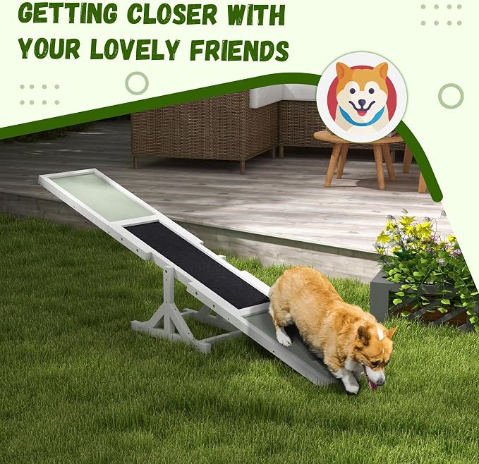 Wooden Dog Agility Seesaw for Training and Exercise Platform Equipment Run Game - Image 6