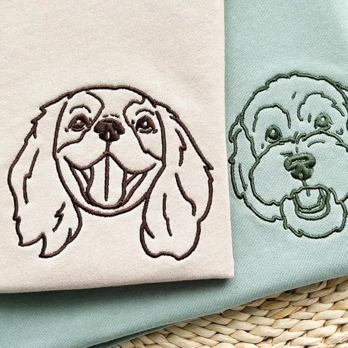 NAZENTI Embroidered Dog Sweatshirt Personalized Pet Photo Hoodie Custom Pet - Image 3