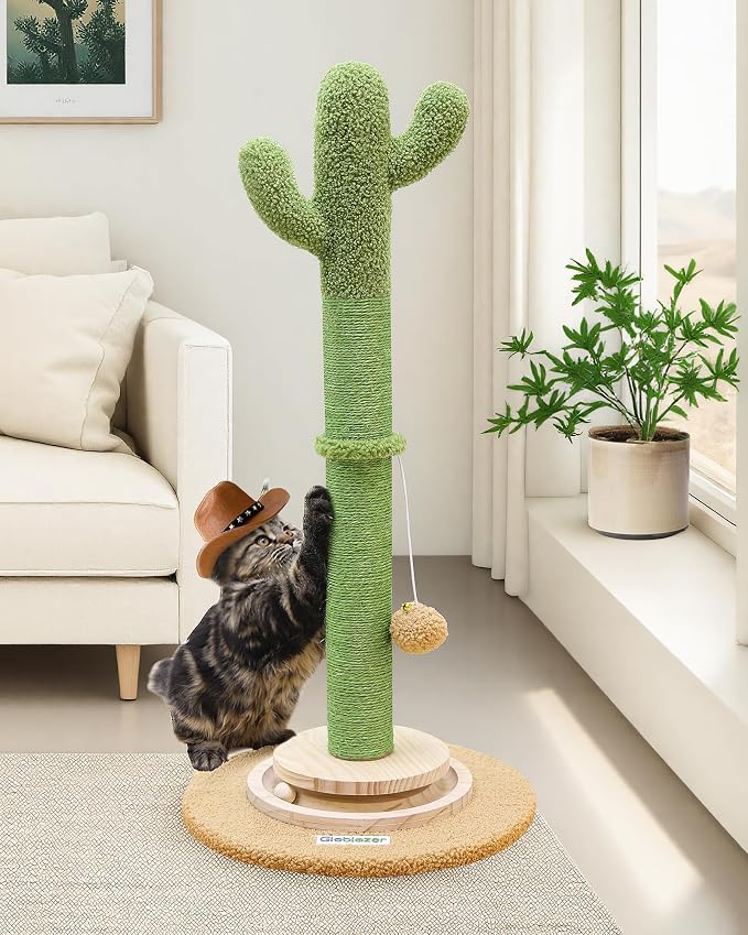 Globlazer Tall Scratching Post for Cats, Cactus Cat Scratching Post Cat by Globlazer