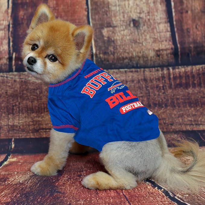 NFL Buffalo Bills Dog T-Shirt for Pets, Size Small. Officially Licensed Pet - Image 2