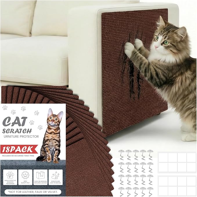 18 PCS Large Cat Scratch Furniture Protector, Couch Protector from Cat Claws by Unknown