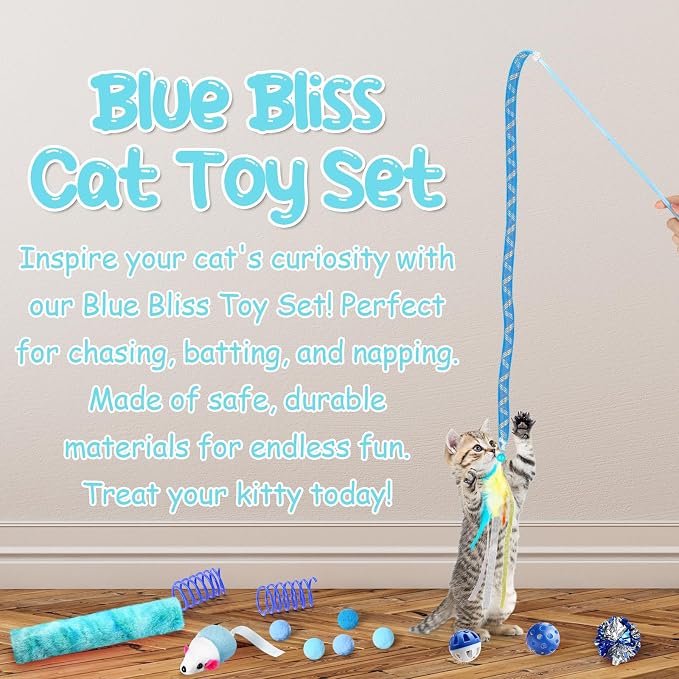 24 Pcs Cat Toys Set Interactive Kitten Toys Pack Including Collapsible Play - Image 2