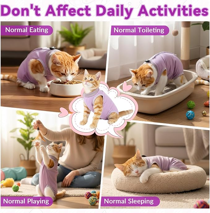 Cat Recovery Suit, Breathable Cat Onesie - Image 4